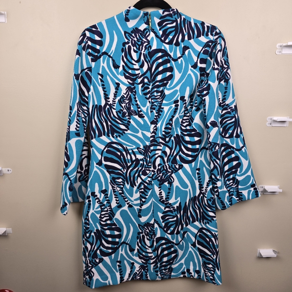 Lilly Pulitzer I'm Game Devine Zebra Shift Dress Size 6 - Picture 10 of 11
